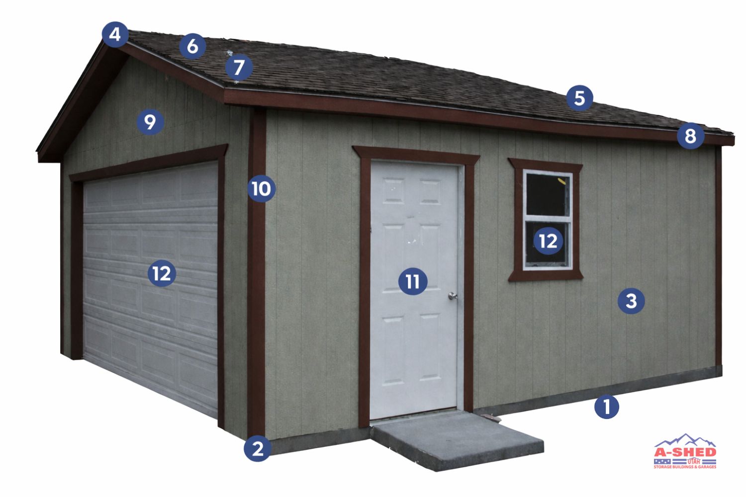 Building Materials Diagram - A-Shed Utah