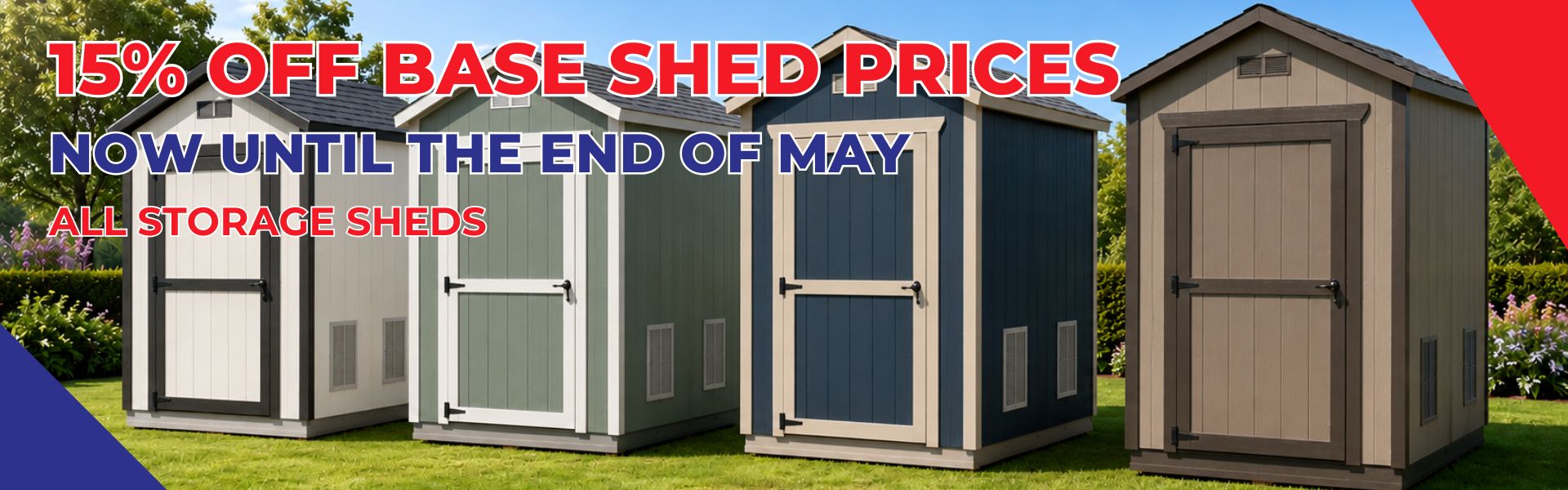 15% Off Base Shed Prices